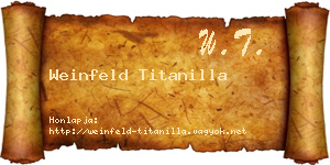 Weinfeld Titanilla névjegykártya